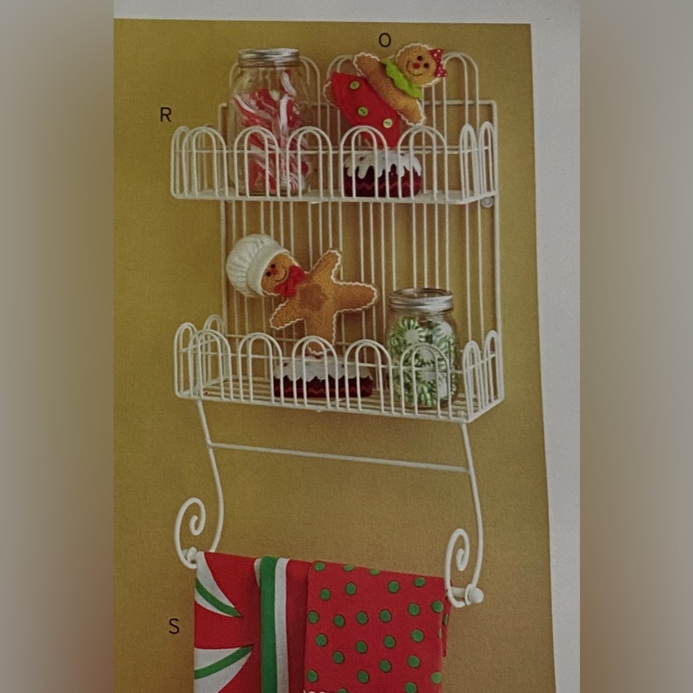 Home Interiors Wrought vintage wall organizer shelf
